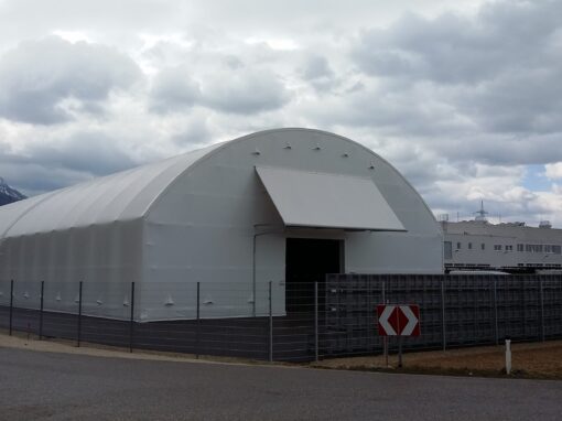 Lagerhalle für Zelte <br/><span>BMTS Technology</span>